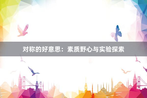 对称的好意思：素质野心与实验探索